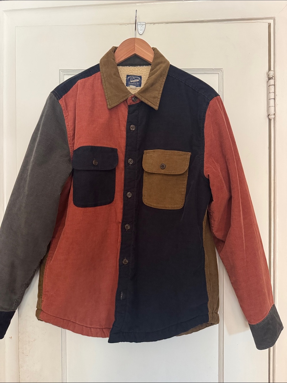 J. Crew Men's Corduroy Sherpa Lined Corduroy Workshirt